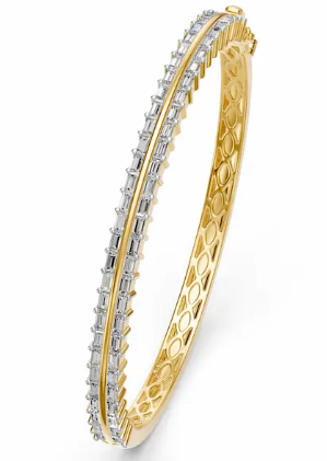 Baguette GL Oval Diamond Bangle 3.00 Carat